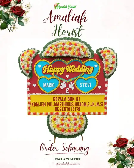 Papan Bunga Pernikahan Krikilan